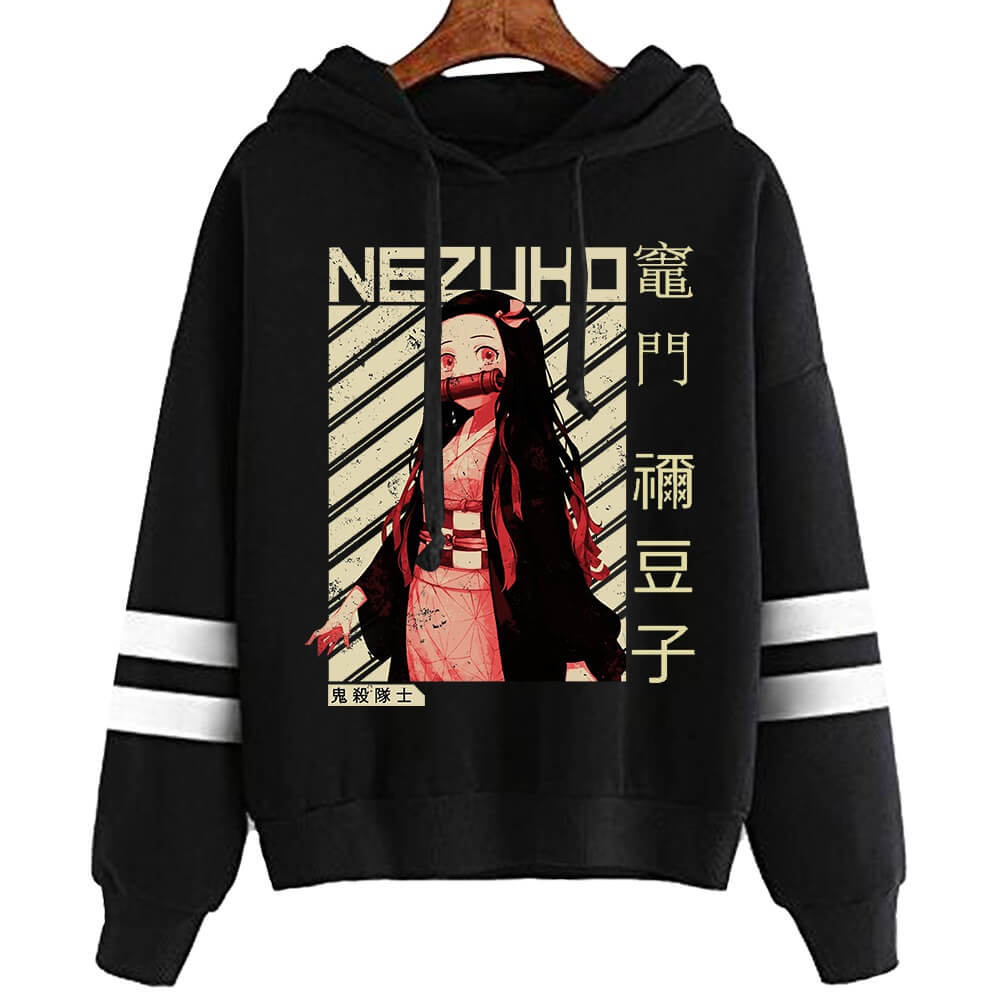 Anime Demon Slayer Hoodie Kamado Tanjirou Kamado Nezuko Printed Hoodies Hooded Sweatshirts Tops Pullovers