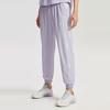 Женские спортивные брюки Li Ning Training Series, однотонные, свободные, с принтом логотипа сбоку, светло-фиолетовые, AYKR136-3