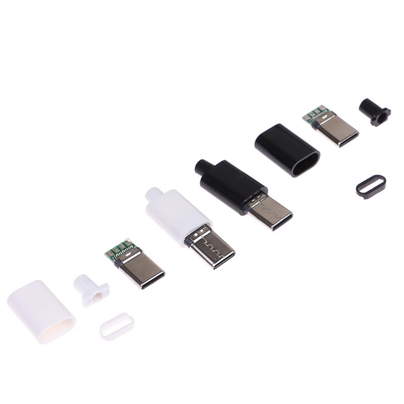 2Set Type-C Mirco Usb 3.1 High Current Fast Charging Connector Male Plug Diy Repair Accessories