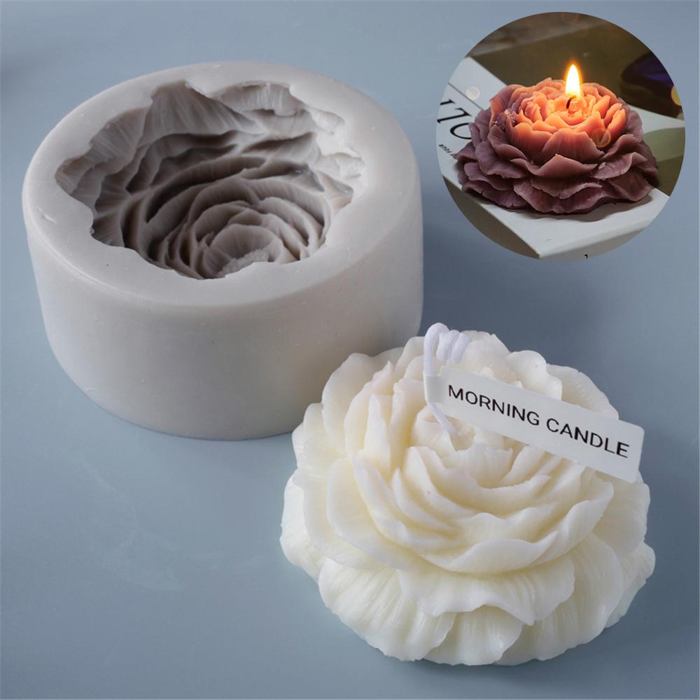 Silicone Candle Mold Aromatherapy Gypsum Soap Resin Flower Mould Birthday Holiday Gift