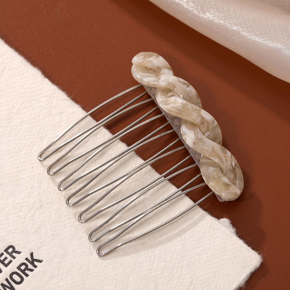 1PCS Elegant Acetate Bowknot Twist Hair Comb Princess Side Hair Clip Bangs Clip Hair Style Accessories