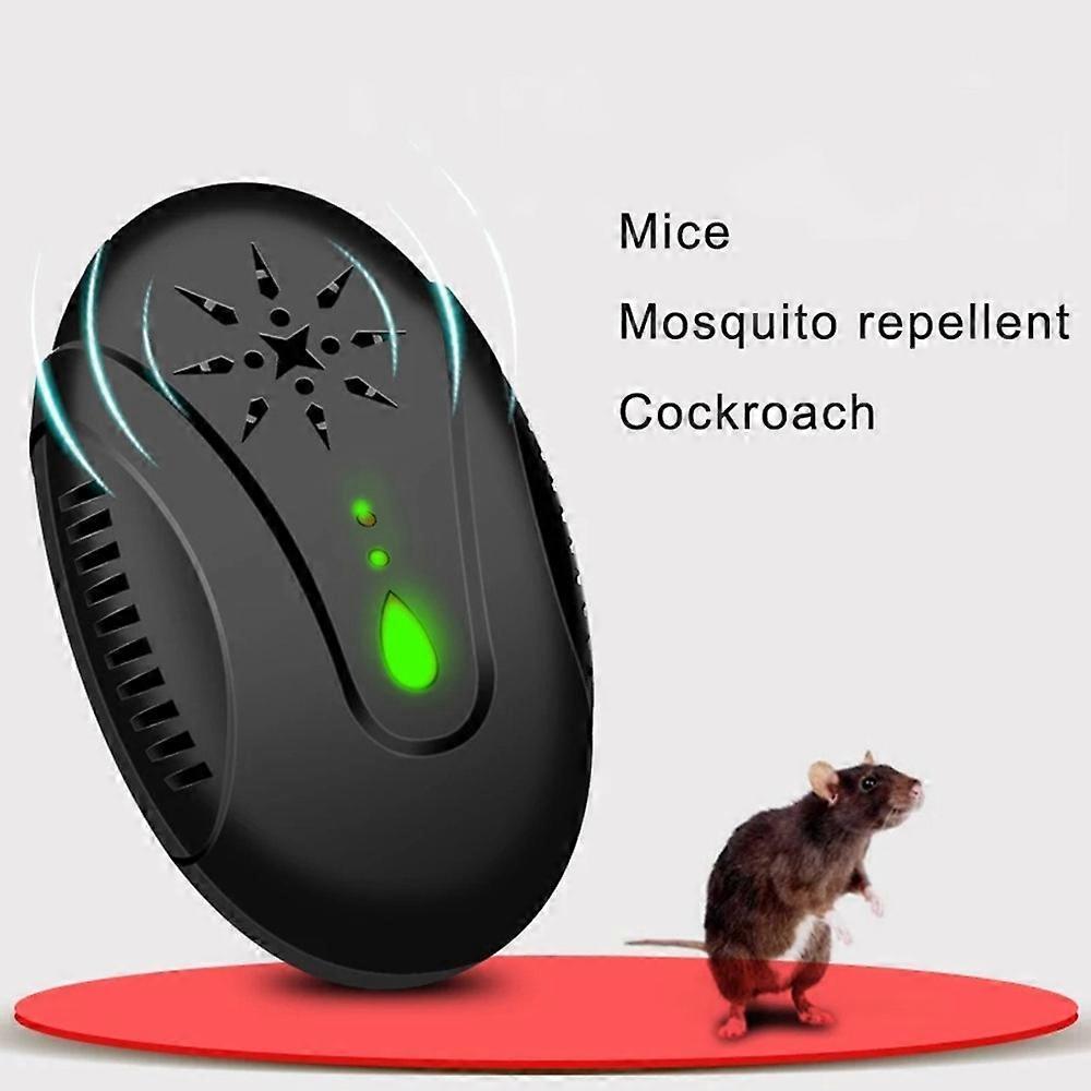 GETTER Electronic Rat Repellent Ultrasonic Mice Cockroach Pest Control Repeller - Black / EU Plug