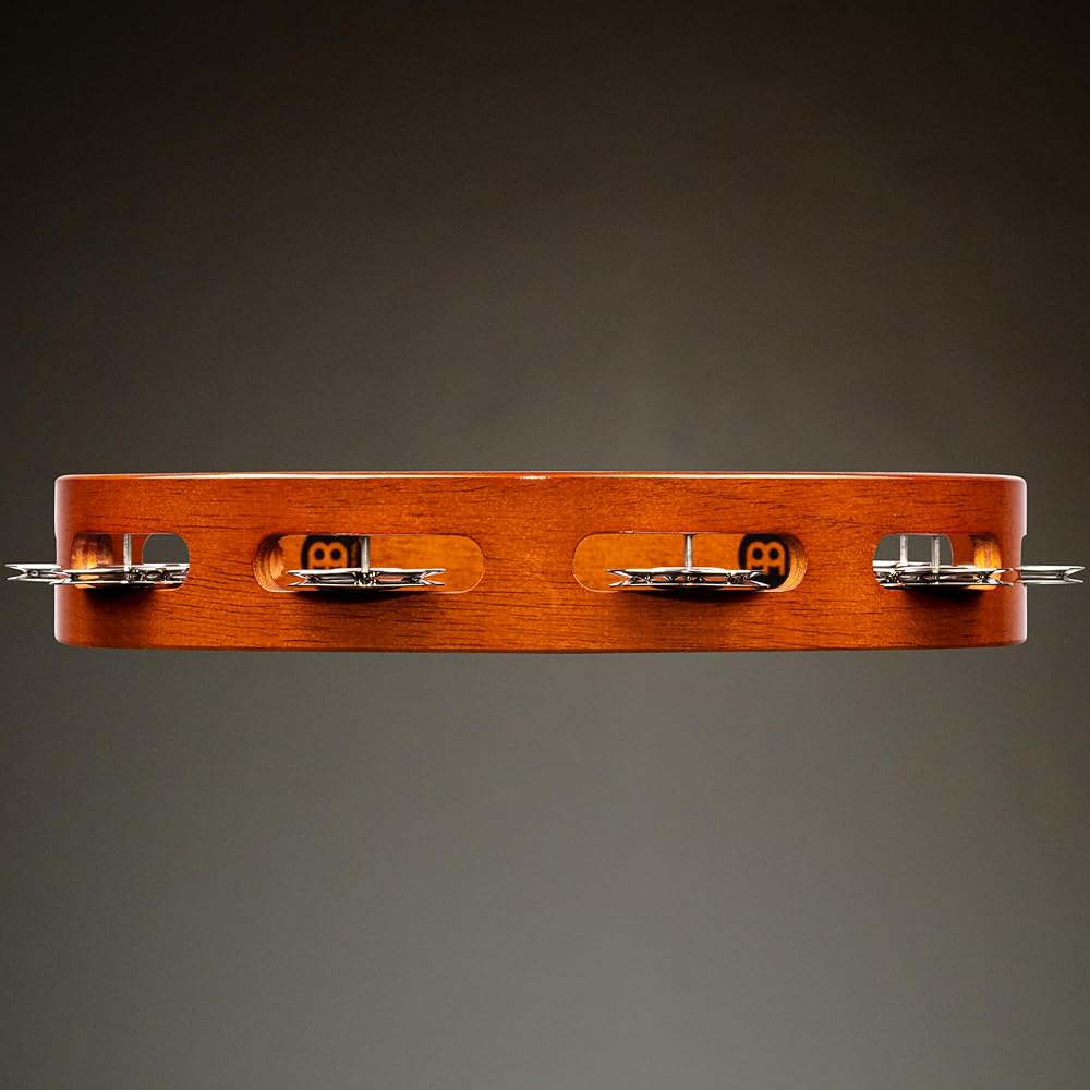 MEINL Percussion Traditional Wood Tambourine with Steel Jingles, 1-Row, TA1AB (Official Japanese Product)