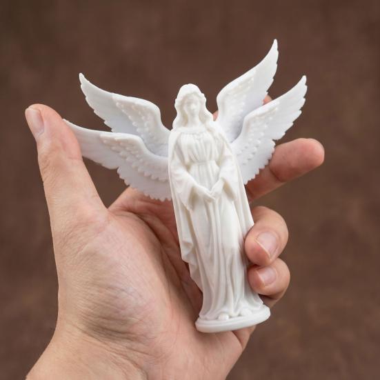 Фигурка Ангела-Хранителя 3D-печать Четырехкрылый Ангел Статуэтка для Дома Офиса Книжной Полки Настольное Украшение