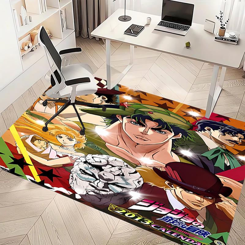 1pc JoJo's Bizarre Adventure1 Print Area Rug - Soft, Washable Non-Slip Indoor Mat, Living Room, Home Office Decorative Rug,Office Decorative