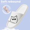 Summer Women Men's Slippers Indoor Bath Thick Platform Non-Slip Home Easter Cartoon Flip Flops Cat Beach Sandals Ladies Shoes