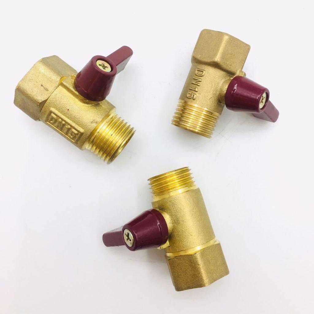 Brass Threaded Mini Ball Valve with Butterfly Handle Switch - Pneumatic Valve Accessory, 4 Sub-Mother Valve