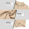 Men's Textured Jacquard Solid Color Button-down New Polo Shirt Lapel Long-sleeved Loose Sweater