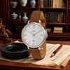 Fossil Женские часы Jacqueline с белым циферблатом и коричневым кожаным ремешком - ES3708