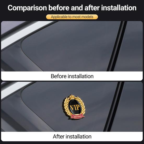 Автомобильная наклейка сильная клейкость, водостойкий декоративный 3D VIP задний передний бампер, металлический значок, автомобильные аксессуары