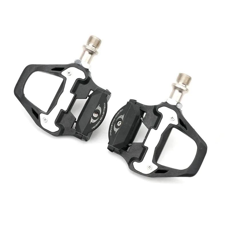 RIRO automatic road bike pedals Self-Locking nylon pedals with Cleat For Shimano SPD System black ultralight road bike pedals