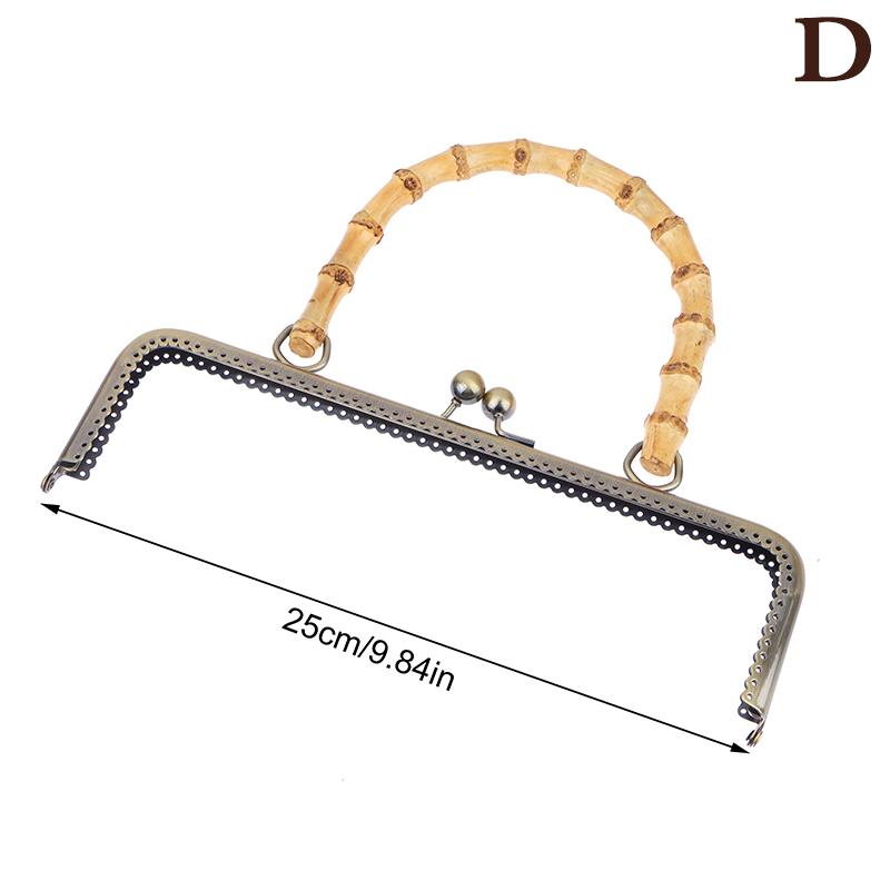 1 шт., винтажный металлический кошелек, рамка, застежка-поцелуй, замок с бамбуковой ручкой, ювелирные застежки, швейные застежки, принадлежности для изготовления кошелька