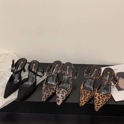 Нишевые туфли на высоком каблуке с сумкой на голове, полутапочки, фея, обувь, одежда 2024 года, новый летний темперамент, французские сандалии, сандалии