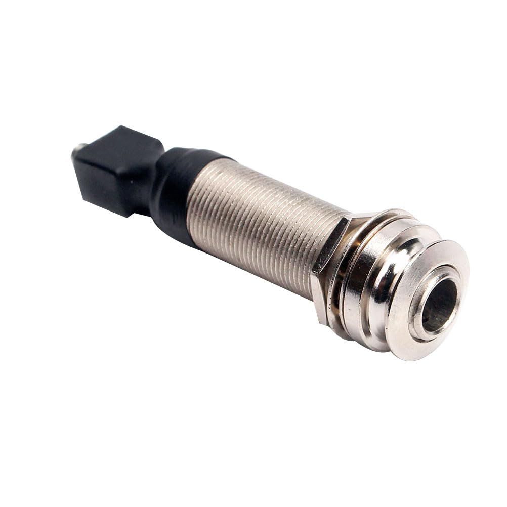 EXCEART Endpin Output Jack Guitar Stereo Endpin Brass Stereo Endpin Jack Socket for Acoustic Electric Guitar Bass