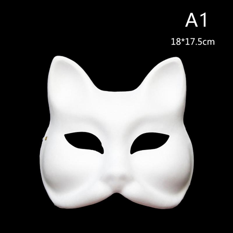 Маска аниме-лисы, японский косплей, рейв, раскрашенный вручную, аниме-убийца демонов, полумаска для кошки, костюм на Хэллоуин, реквизит для фестиваля