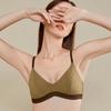 Нижнее белье без маркировки, женское нижнее белье, без стального кольца, бюстгальтер для девочек, удобный бюстгальтер с треугольной чашкой и плоской грудью