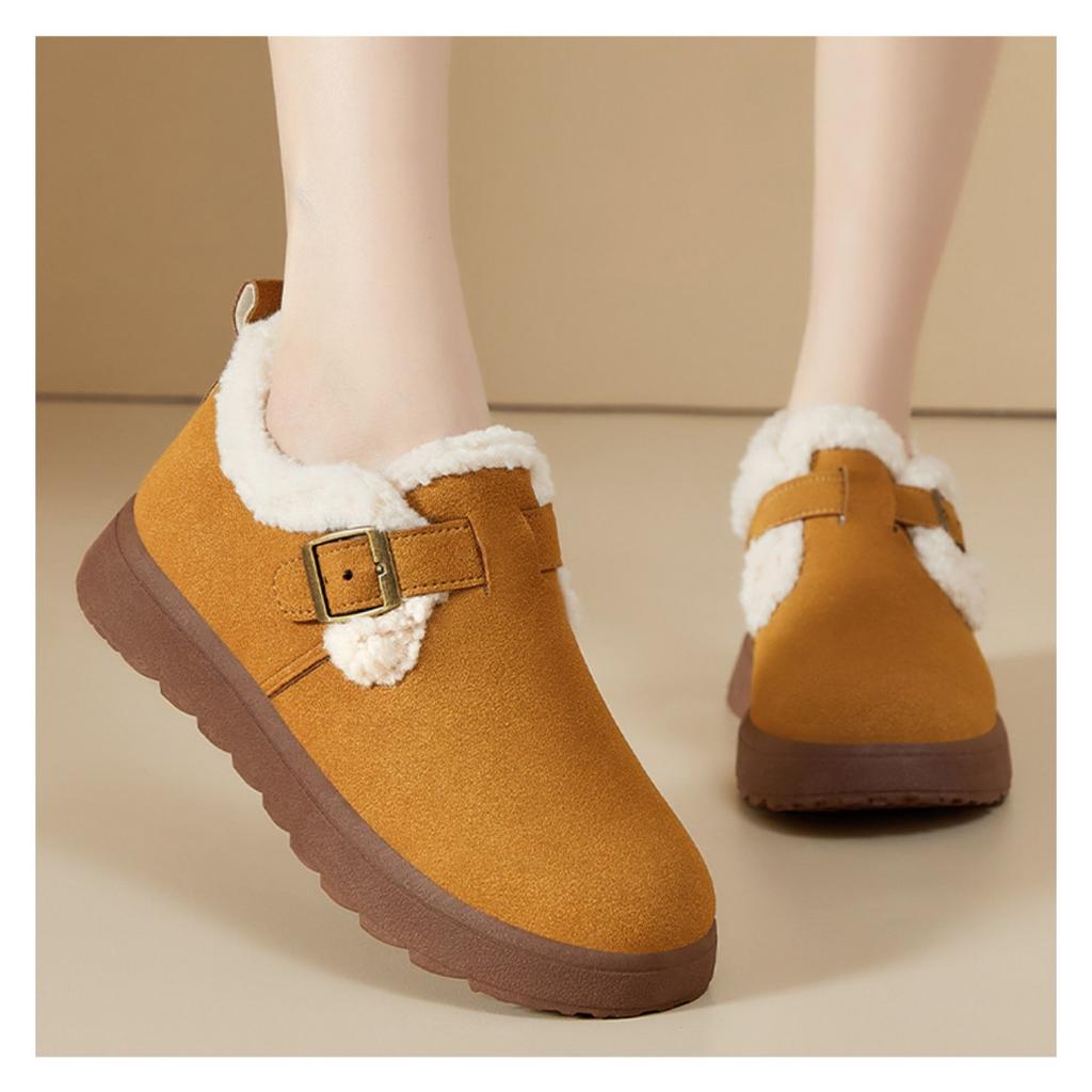 Хлопковая обувь, Женская обувь, Морозостойкая обувь, Теплая обувь, Зимняя обувь, Короткие ботинки, Утолщенный вельвет, Женские ботинки, Обувь на мягкой подошве