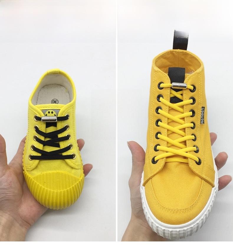 Новые ленивые шнурки с пряжкой из сплава металла для детей и взрослых - эластичные шнурки со свободным завязыванием