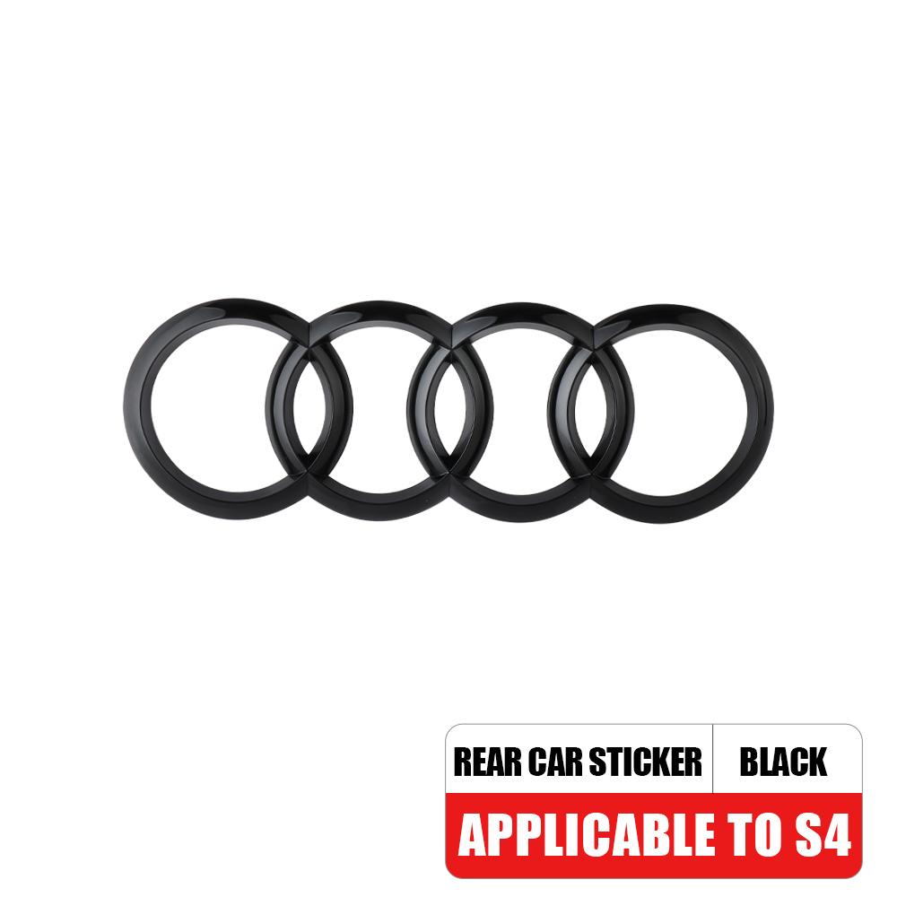 3D s1 4 Ring Badge Accessories Car Front Bonnet Grille Rear Trunk Emblem Decoration Sticker For s1 S4 Original Replacement