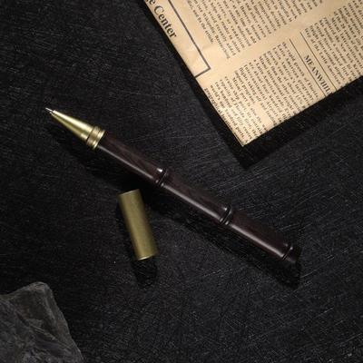 Высококачественная латунная шариковая ручка, креативная ручка для подписи в ретро-стиле в форме бамбука, школьные офисные канцелярские принадлежности