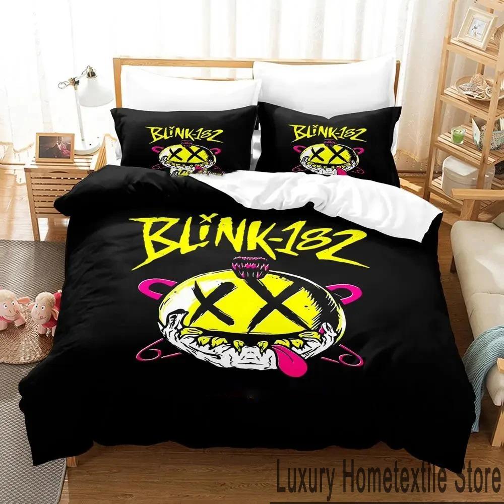3D Печать Blink-182 Комплект постельного белья Двуспальный Queen King Размер Пододеяльник Наволочка для Мальчиков Девочек Взрослых Домашний Текстиль