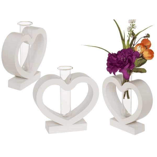 Flower Vase Test Tube Heart Holder Valentine's Day Gift
