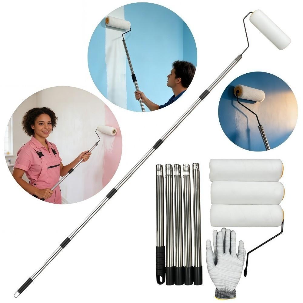 Detachable Paint Roller 170/205/240cm Latex Paint Brush Set Household Use