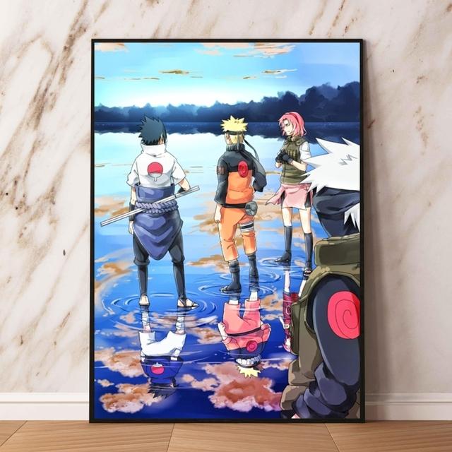 Japanese Anime Oil Painting Natuto Uchiha Sasuke Gift Manga Pictures Wall Art Prints and Prints Decoration