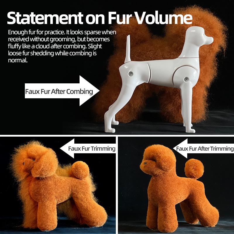 Pet Dog Model Hair Beautician Practice Trimming Standard Poodle/Teddy/Bichon Full Body 1:1 Simulation Skeleton 3