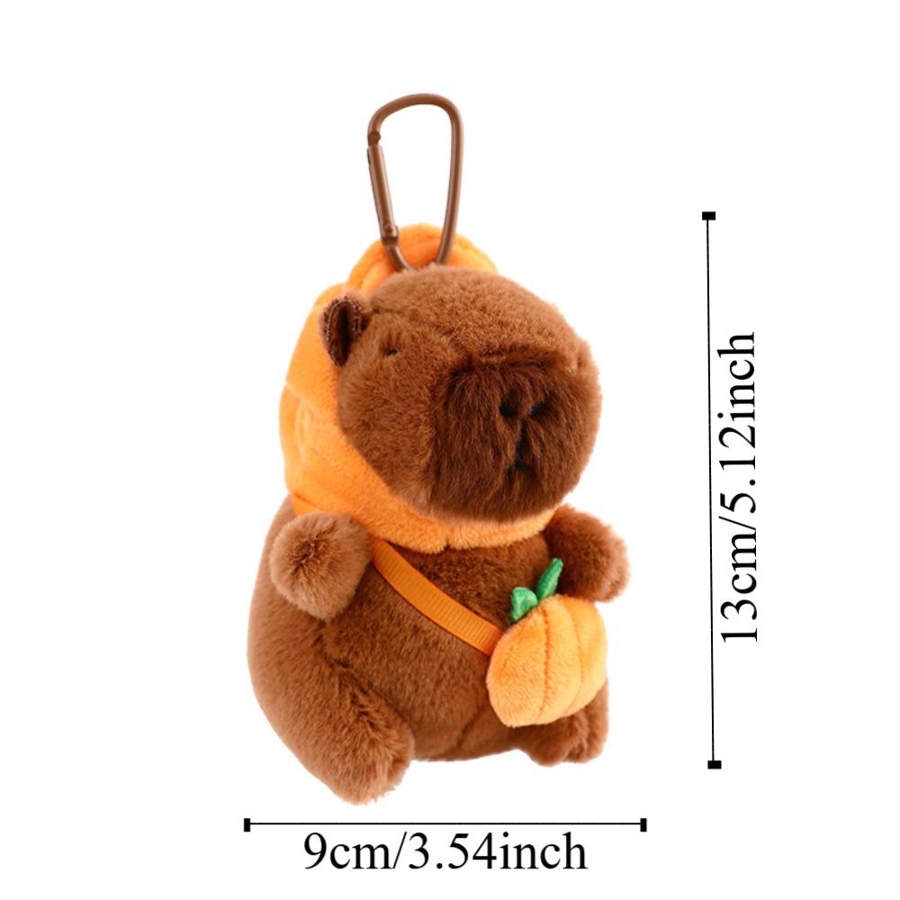 Брелок для ключей Capybara Cross Dressing, плюшевая подвеска в виде животного в виде мультяшной куклы, брелок для сумки, подвеска