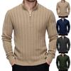 Men's Knitwear With High Collar, Long Sleeve, And Zipper
