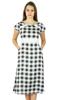 Женское хлопковое платье в клетку с карманами длиной до колен, повседневная одежда