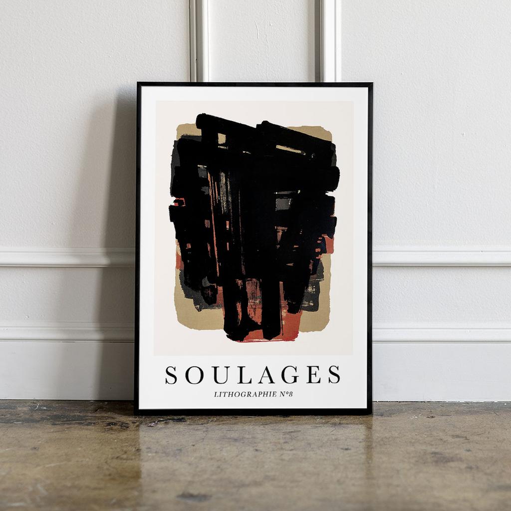 Plakat abstrakcja soulages