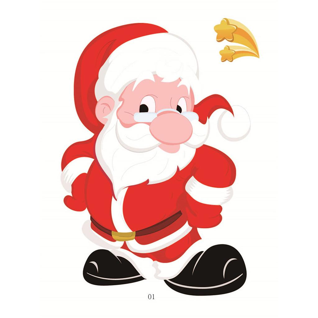 Текущее Рождественское Праздничное Окно Стекло Электростатическая Наклейка Украшение KTY