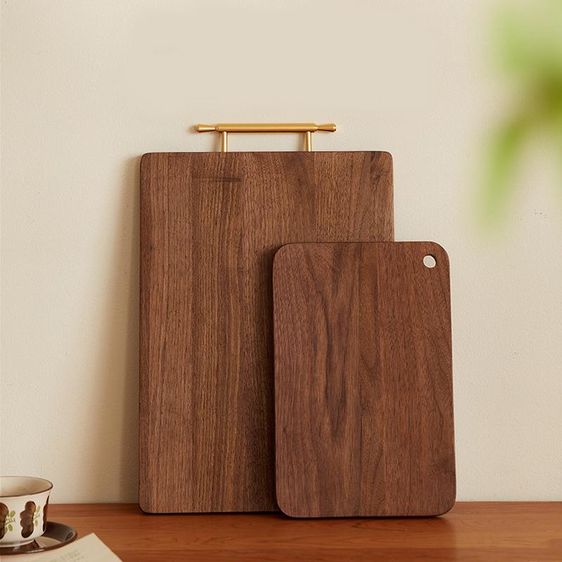 Chopping Board Solid Wood Wood Black Walnut Home Gifts High-end Hotel Hotel Western Restaurant Home Common Camping Cutting Board