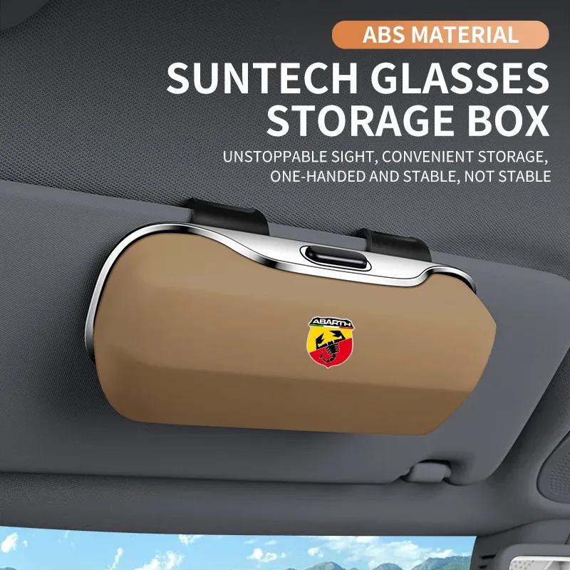 Автомобильный футляр для очков Коробка Держатель для солнцезащитных очков Хранение на солнцезащитном козырьке Защитная рамка Коробка Зажим для очков Для Fiat Abarth 695 595 124 Spider
