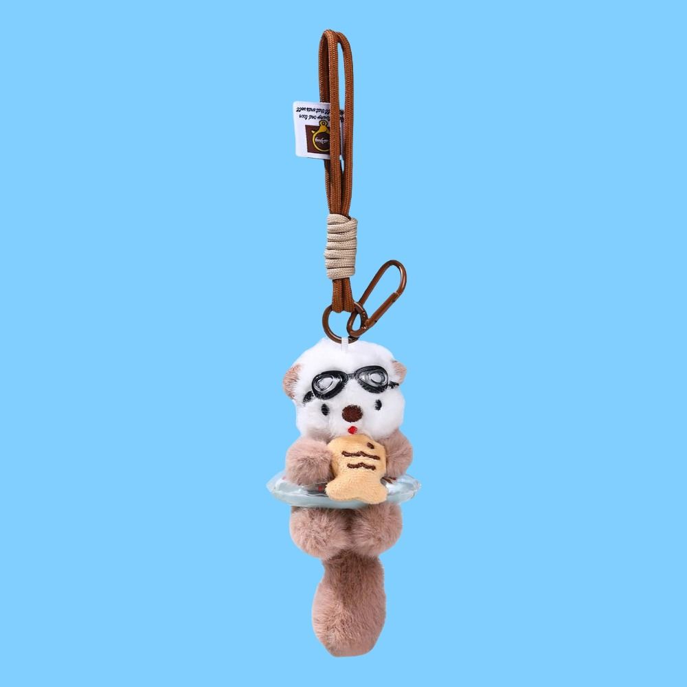 Decorations Cartoon Pilot Otter Keychain Keys Accessories Otter Keyring  Students