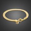 Trendy Men'S Bracelet Trendy Flat Snake Chain Silver-Plated Gold-Plated Men'S Jewelry Single Buckle Bracelet