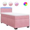 Maison Exclusive - Sommier à lattes de lit avec matelas Rose 90x200 cm Velours