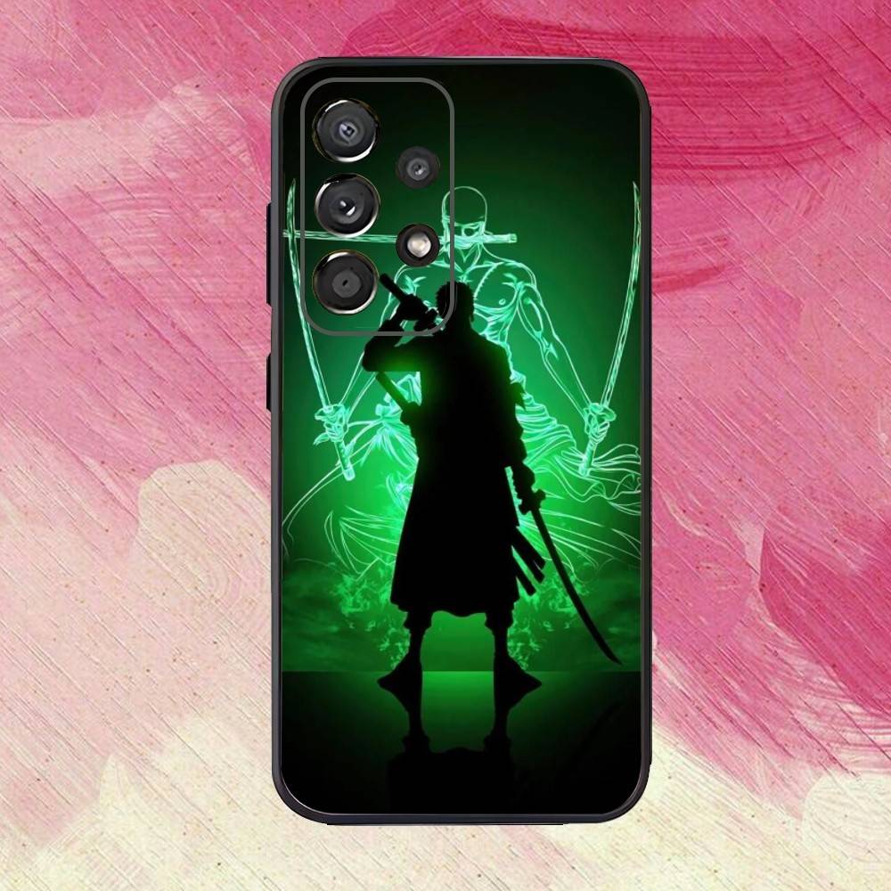 Чехол для телефона с аниме One P-Pieces Z-Zoro для Samsung S25, S24, S21, S22, S23, S30, Ultra, S20, Plus, Fe, Lite, Note, 10, 9, 5G Черный