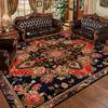 Персидский Ретро Ковер для Гостиной Декорация Дома Утолщенный Фланелевый Ковер для Зоны Дивана Ковры для Спальни Татами Нескользящий Напольный Коврик Бытовой