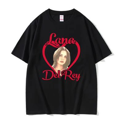 Лана Дель Рей Любовь Графика Футболка с коротким рукавом Летняя Мужская Женская Арт Эстетичная Футболка Топы Унисекс Мода Харадзюку Уличная одежда