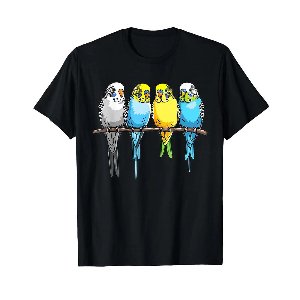 Budgie T Shirt Vintage Unisex Slightly Top For Everyday Wear Soft Versatile Designer Clothes Stretched Stylish