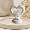 Фигурка Розовое Сердце, 3D-печатная скульптура Сердце, Романтический Декоративный Орнамент для Стола, Полки, Центральный Элемент
