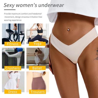 Элегантные бесшовные стринги Ice Silk V-образной формы - удобное модное нижнее белье с низкой талией