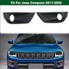 2Pcs Front Bumper Fog Light Driving Lamp Cover Trim For Jeep Compass 2017-2020