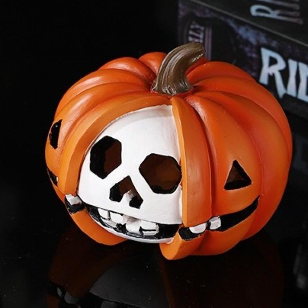 Realistic Halloween Pumpkin Figurine Resin Mini Halloween Ornaments Thanksgiving