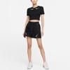 Nike Logo Print Contrast Stitching Mid-Rise Sports Shorts Women Shorts Black DD5593-010