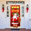 Christmas Door Banner Decoration Santa Claus Door Cover Merry Christmas New Year