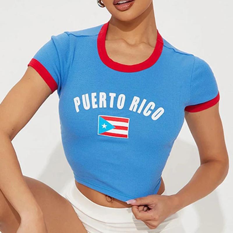 Укороченный топ в стиле летней уличной одежды Y2K с европейской и американской вышивкой букв